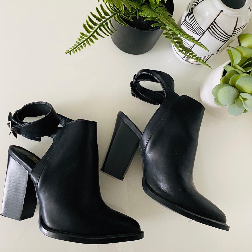 Steve Madden Black Heeled Booties